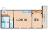 Crest垂水 1LDKの間取り