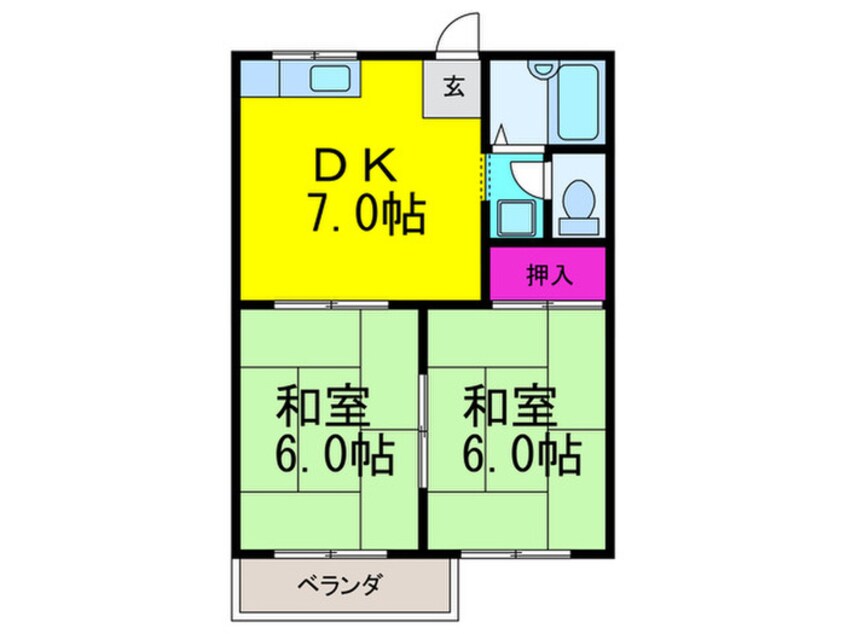 間取図 サツキハイツA