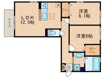 間取図 カルムメゾン　アンソレイェⅡ