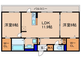 間取図 カルムメゾン　アンソレイェⅡ