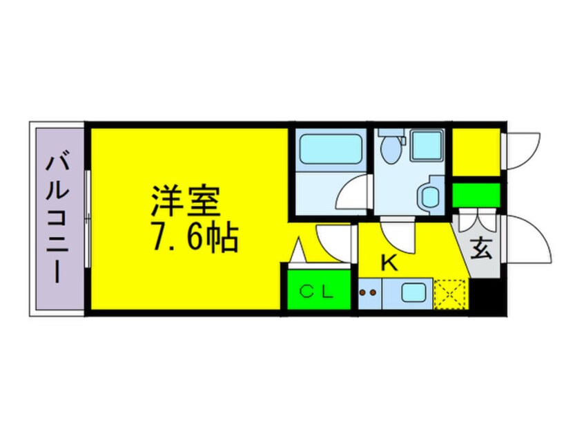 間取図 メゾンキコー難波南