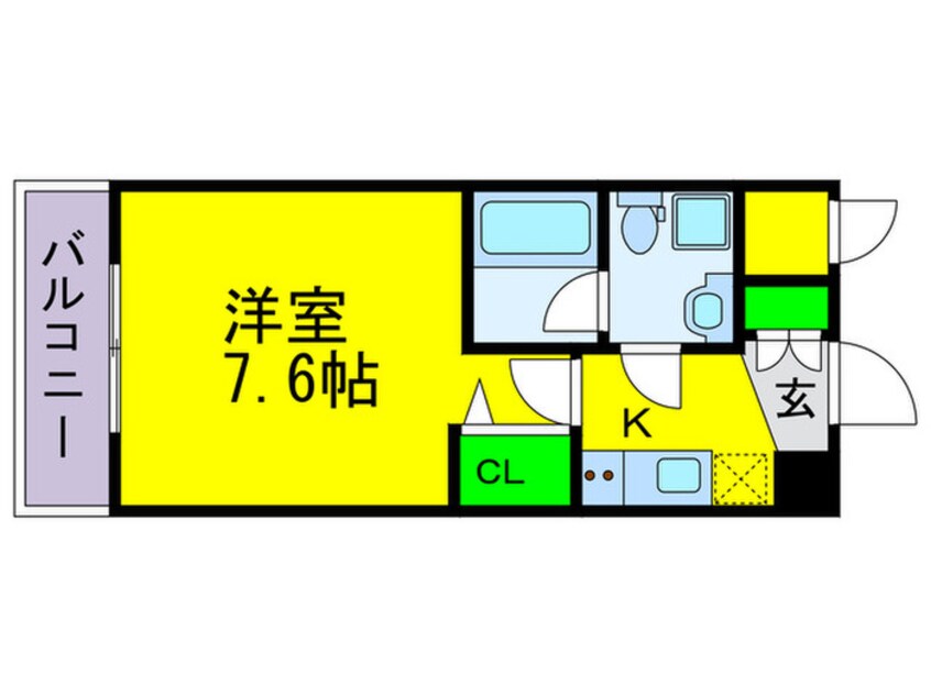 間取図 メゾンキコー難波南