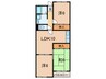 ロイヤルハイツ本多聞 3LDKの間取り
