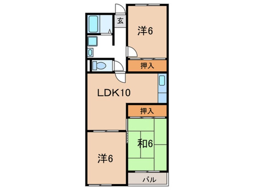 間取図 ロイヤルハイツ本多聞