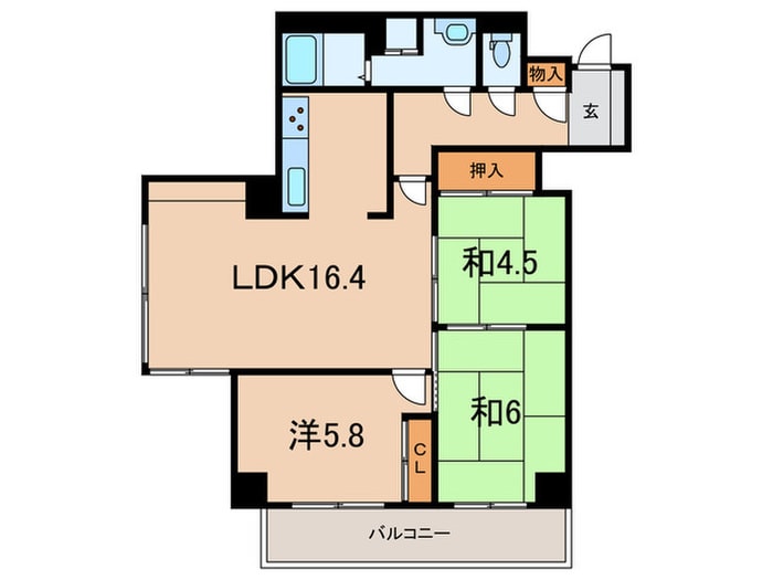 間取り図 ラ・ヴィーダ西宮(1104)