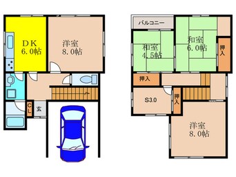 間取図 茨木市東太田４丁目賃貸一戸建