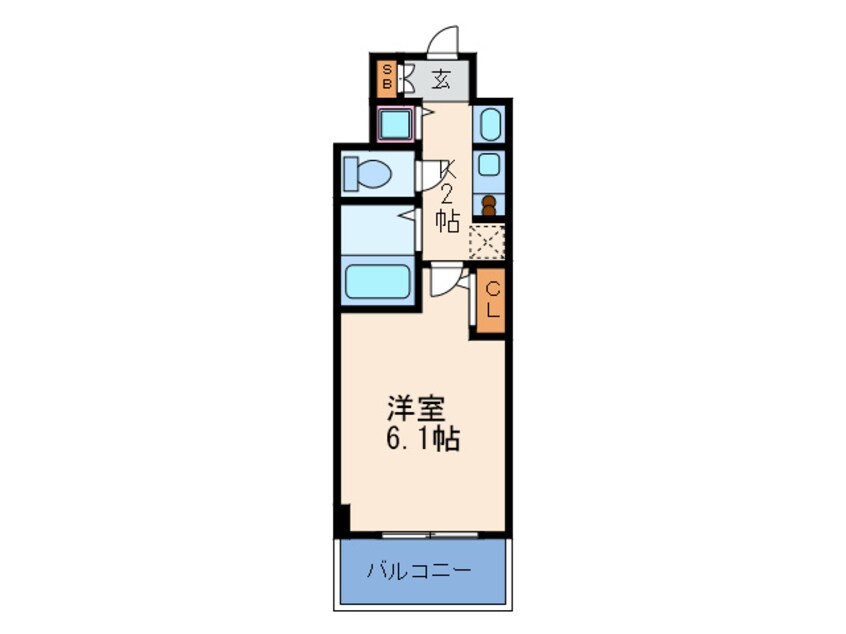 間取図 プレサンス梅田北デイズ(206)