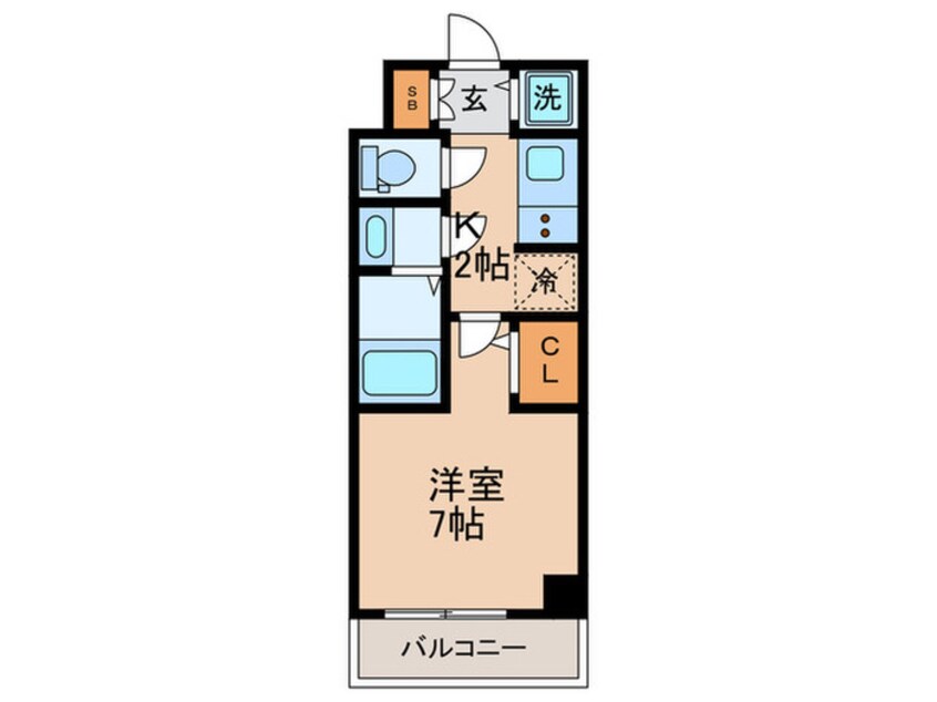 間取図 サムティ難波VIVO(607)
