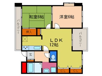 間取図 グランレブリー御所東Ⅱ