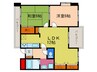 グランレブリー御所東Ⅱ 2LDKの間取り