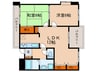 グランレブリー御所東Ⅱ 2LDKの間取り