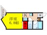 グランメール南江口 1Kの間取り