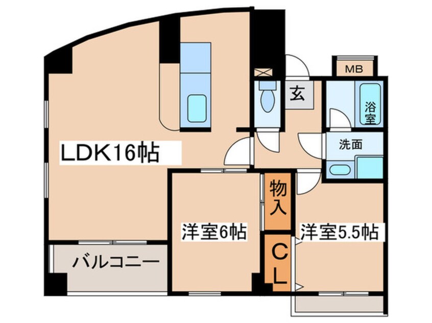 間取図 エスパシオ西田辺