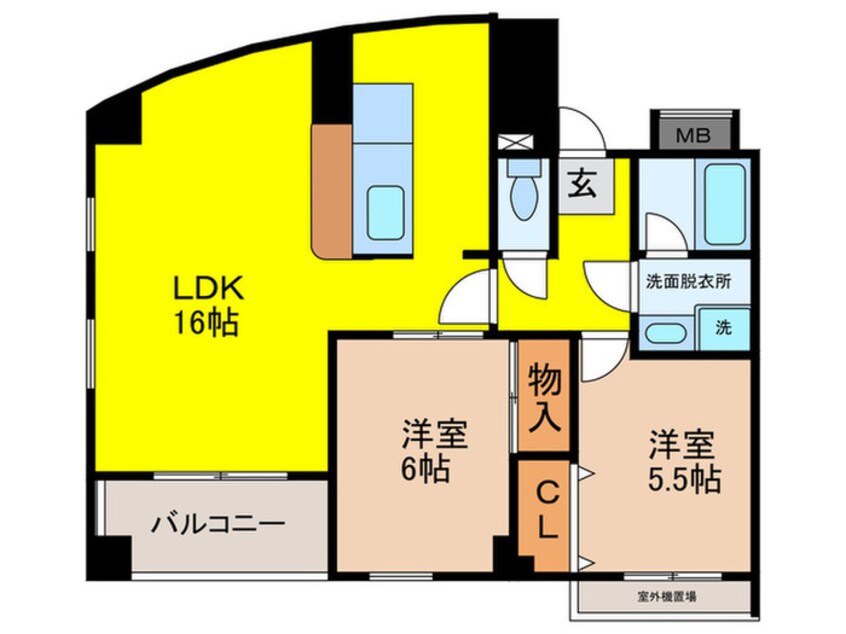 間取図 エスパシオ西田辺