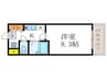 ブランベ－ジュ桂 1Kの間取り