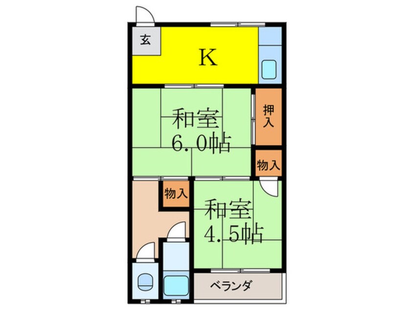 間取図 ハイツ昭和苑B棟