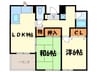 メゾンアルマ 2LDKの間取り