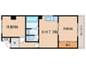アルシオーネ塚口 2DKの間取り