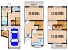 小倉町南浦貸家 3DKの間取り