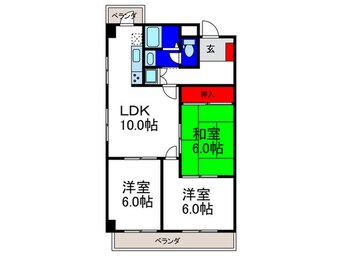 間取図 エレガントライフ堂ヶ芝