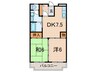 ハ－バ－キンキ(近畿荘) 2DKの間取り
