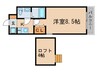 ルーチェ桃山 1Kの間取り