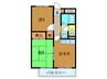 ロ－タリ－マンション徳庵 2DKの間取り