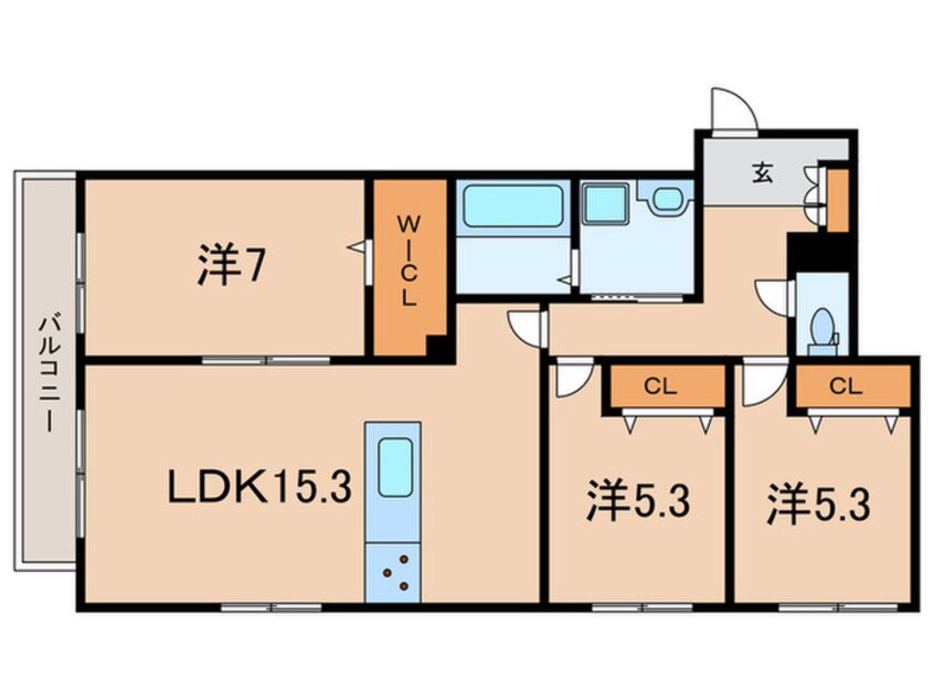 間取図 仮）甲子園口１丁目プロジェクト