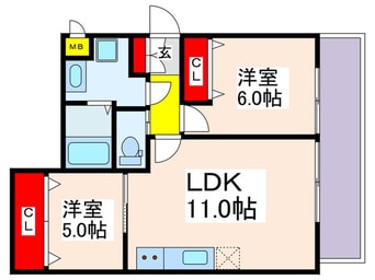 間取図 Ｇｒａｄｉｔｏ東石切