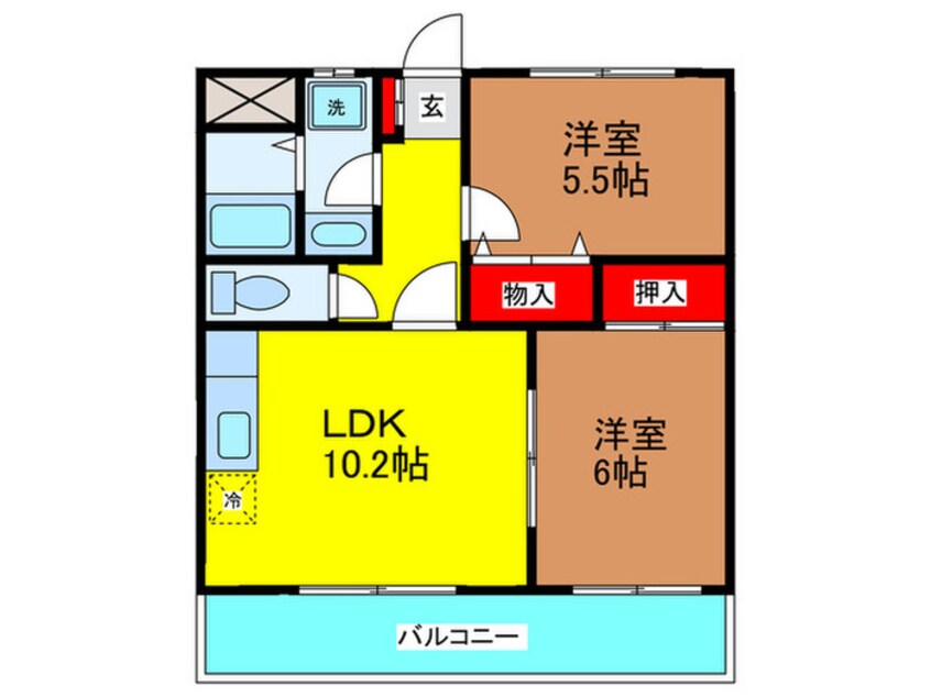 間取図 ラ・ガール新石切