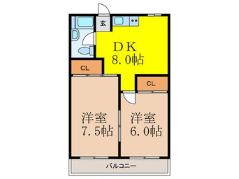 間取図 山崎第７マンション（南棟）