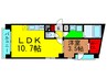 リーベンブフト 1LDKの間取り