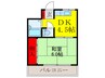 森山マンション 1DKの間取り