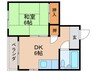 長野ビル 1DKの間取り