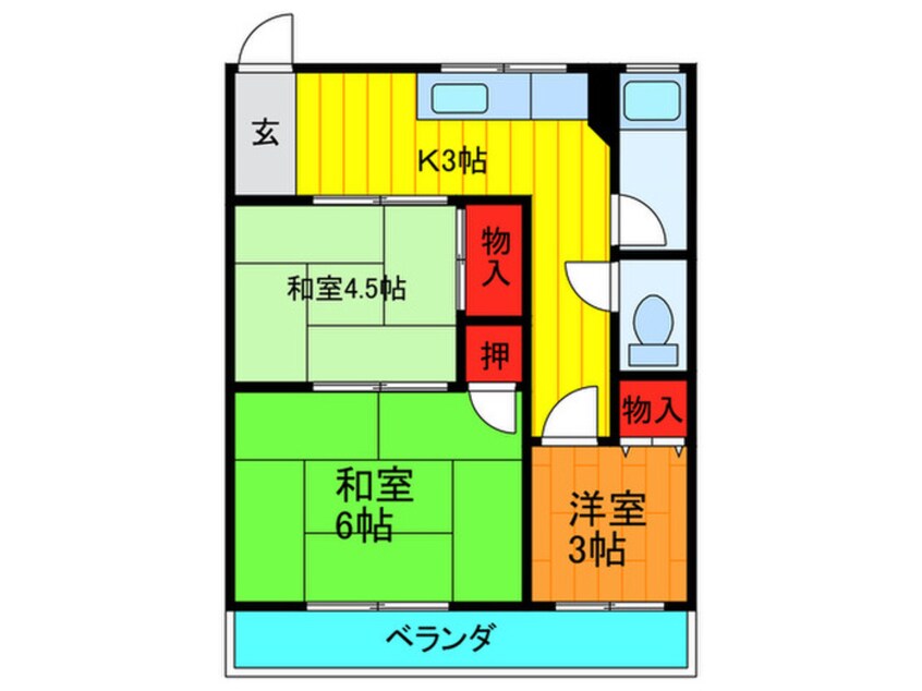 間取図 オレンジマンション