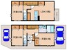 西院西三蔵町戸建賃貸 3LDKの間取り