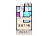 マンション陸央 1Rの間取り