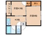 日建ハイツ 2Kの間取り