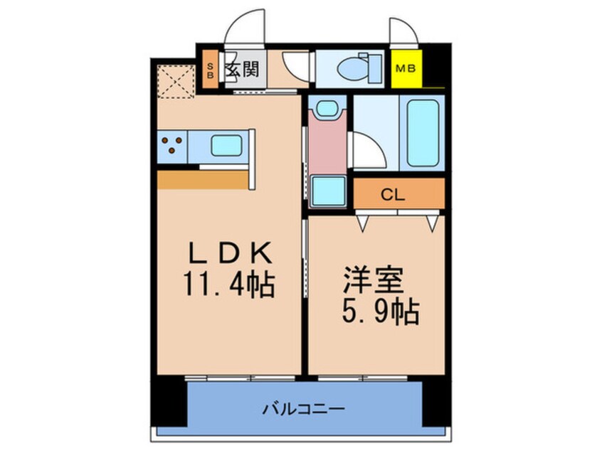 間取図 ディームス御幣島