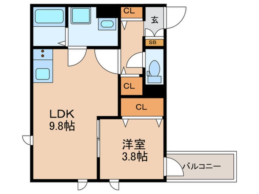 間取図 La-Crea塚本