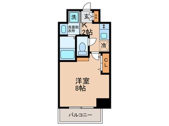間取図 セオリー難波パレ(302)