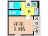 セイントヒルⅡ 1Kの間取り