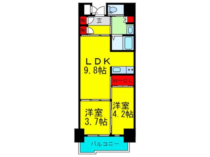 間取図 サニーハウス天満橋