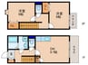 アラモ－ドK 2DKの間取り