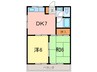 レグルス甲子園 2DKの間取り