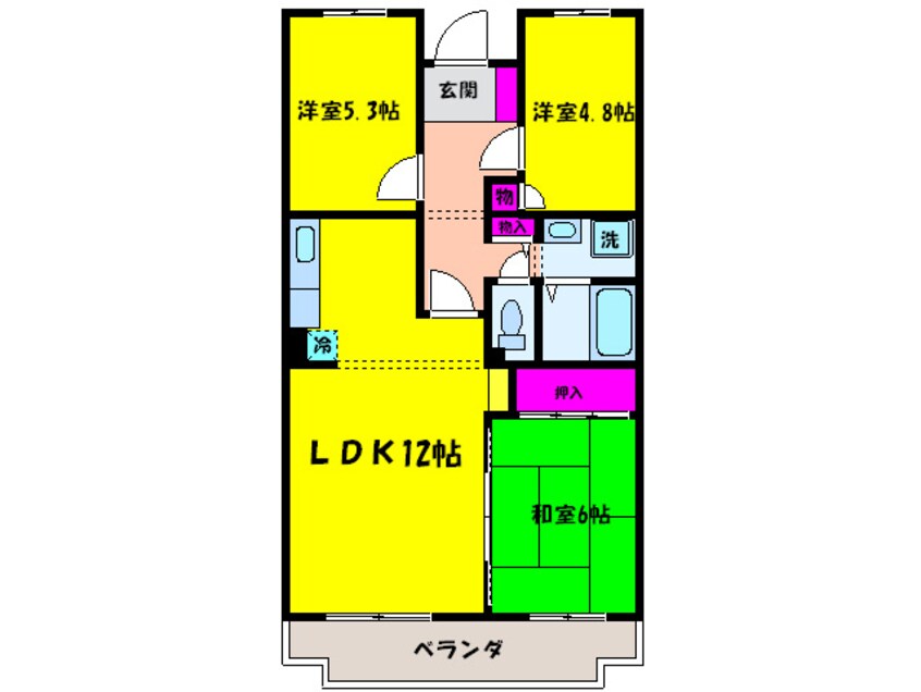 間取図 サニ－コ－ト高松