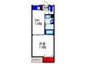 シャルレ岡町 1DKの間取り