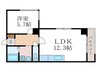京福修学院第２マンション 1LDKの間取り