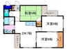 サンハイツ天神 3DKの間取り
