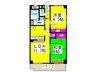 ラポール北花田 2LDKの間取り